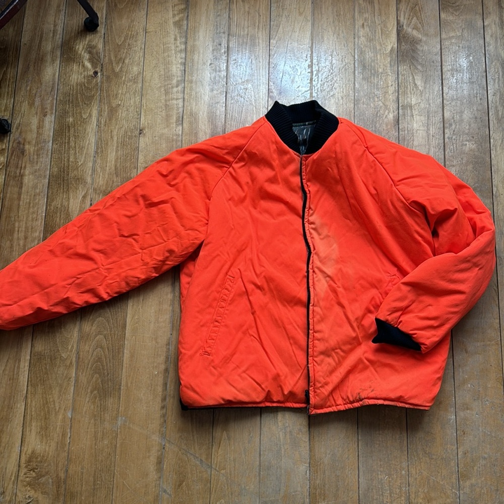 vintage camo reversible bomber jacket large - Picture 6 of 7